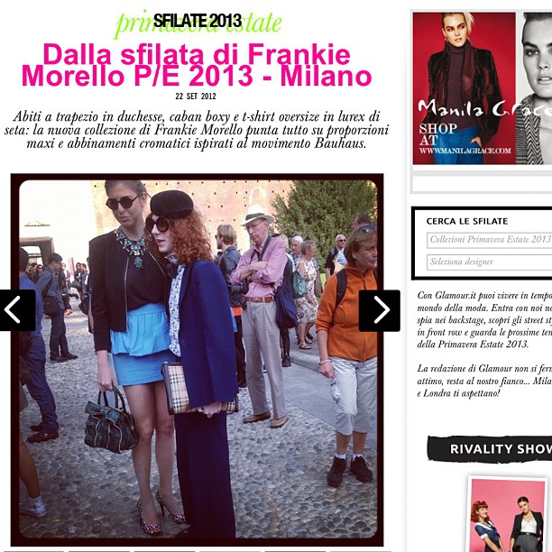 Io e Marianna al Fashion Show - Frankie Morello - Milano Fashion Week su Glamour.it