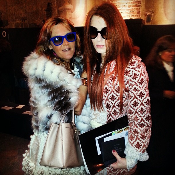 Con la mia amica la Princess Patrizia d'Asburgo-Lorena...fashion show - Simonetta Ravizza - Milano Fashion Week Day 1