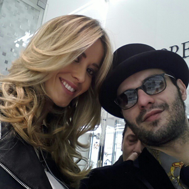 Tisci with Elena Santarelli Morellato Boutique Milano