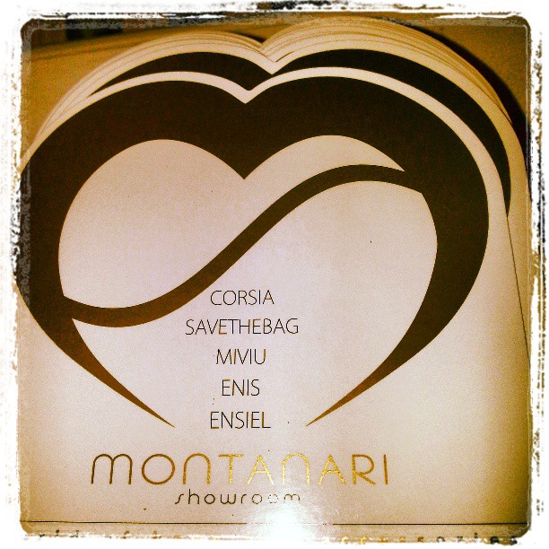 Presentazione Montanari showroom Corsia Savethebag Miviu Enis Ensiel