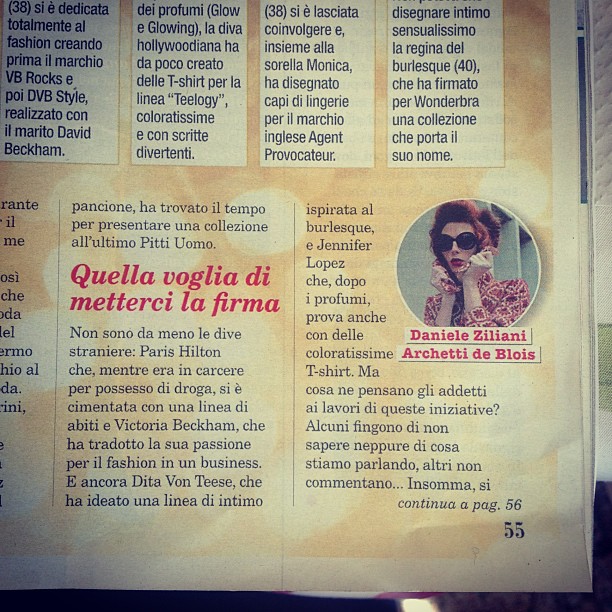 Questa settimana su Top Magazine...commento le nuove Vip Stiliste...articolo di Nicola Santini