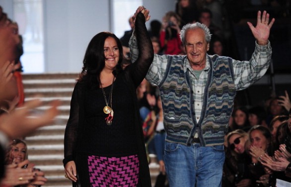 Ottavio Missoni e la figlia Angela Missoni attualmente Fashion Designer e Direttore Creativo della Maison.
