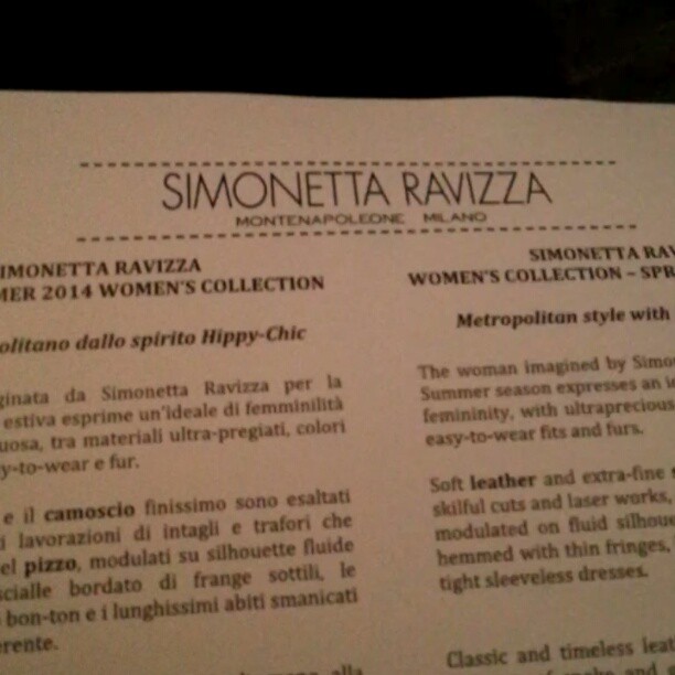 Simonetta Ravizza Fashion Show