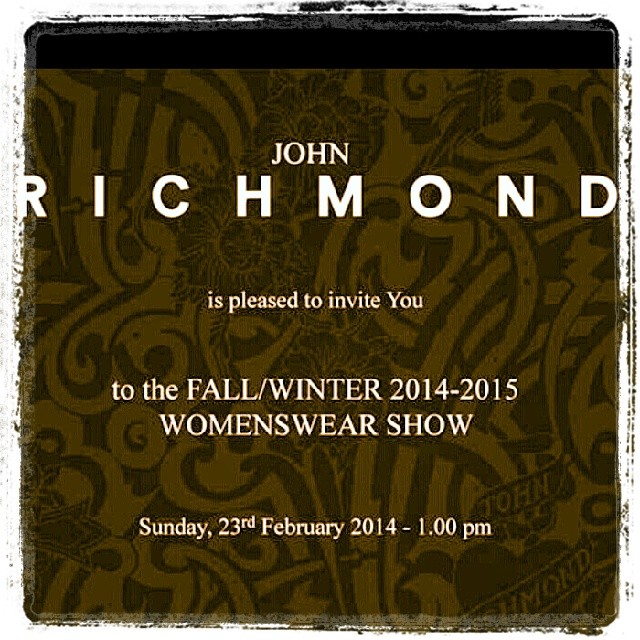 John Richmond Fashion Show tks to @johnrichmondofficial