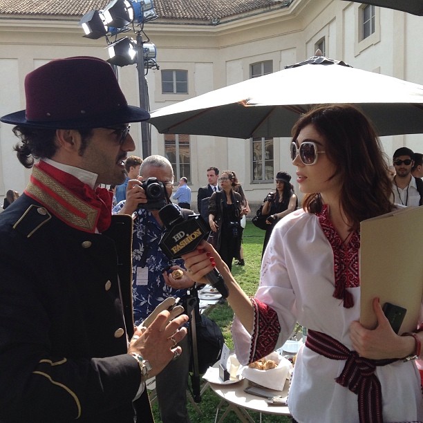 Intervista per @hdfashiontv durante @corneliani @lamartina1980 @panizza1879 @michelechiocciolini @giolinaeangelo @fannyraponi